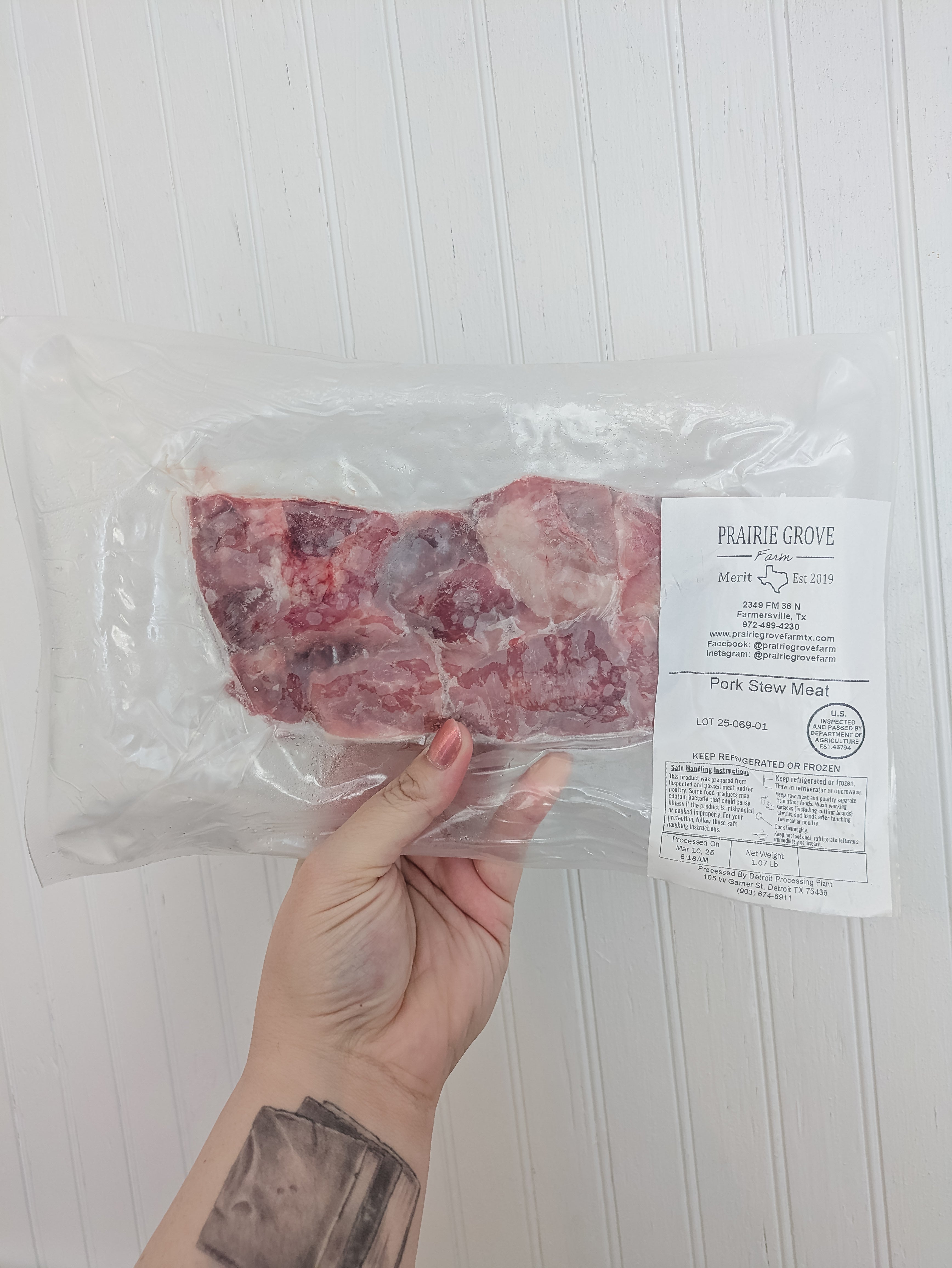 Stew / Kabob Pork Prairie Grove Farm