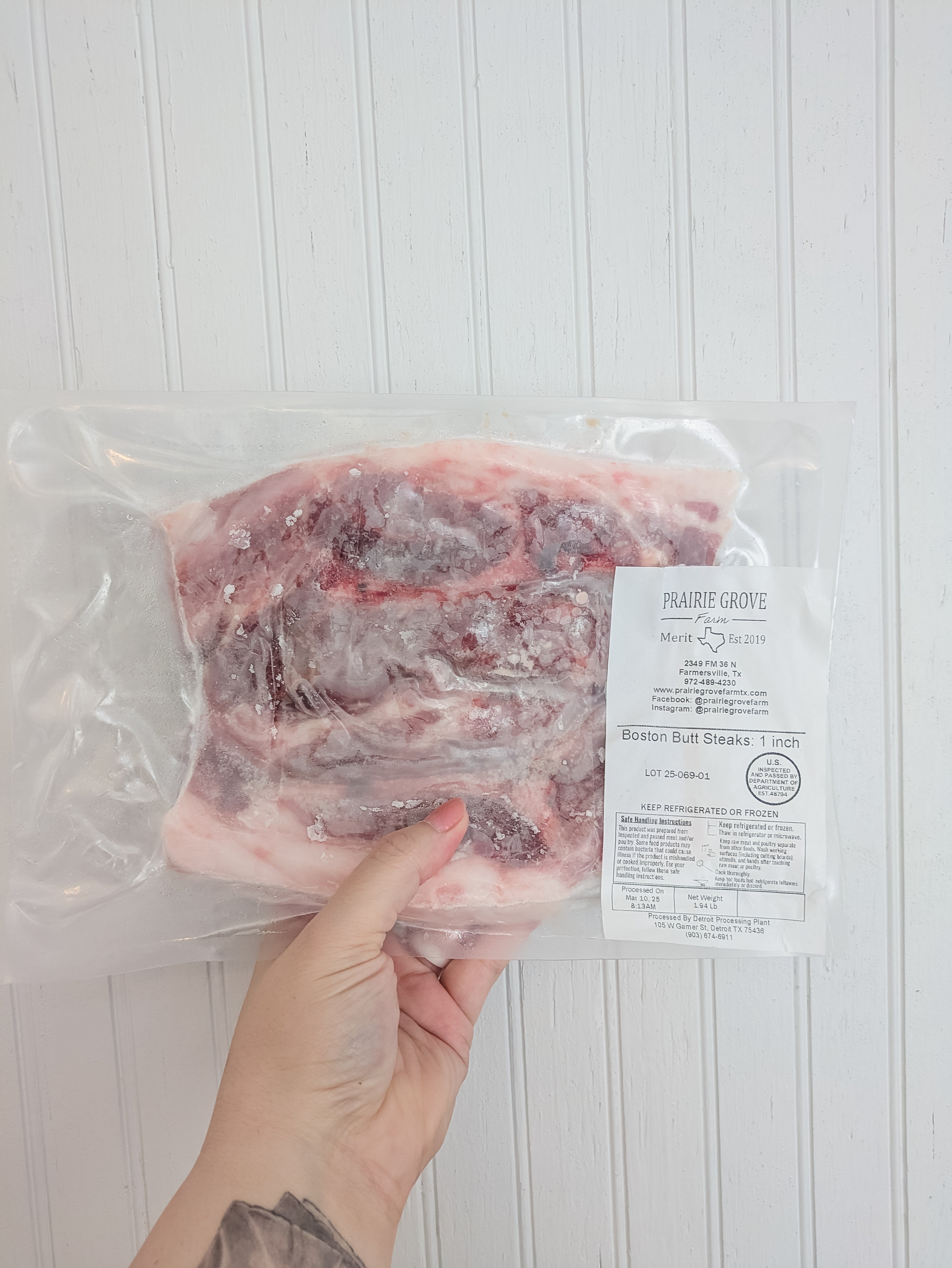 Boston Butt Steaks from Prairie Grove Farm