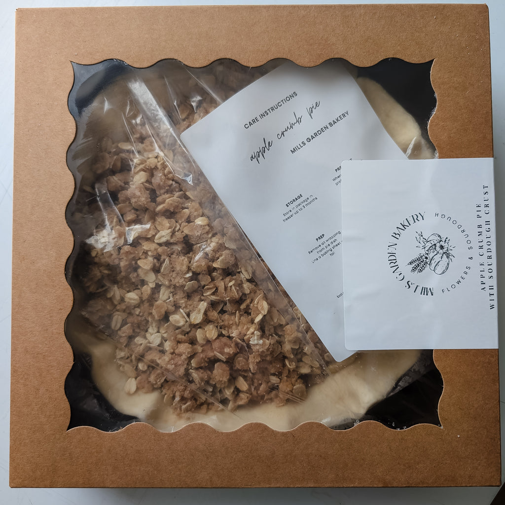 Sourdough Take & Bake Apple Crumb Pie